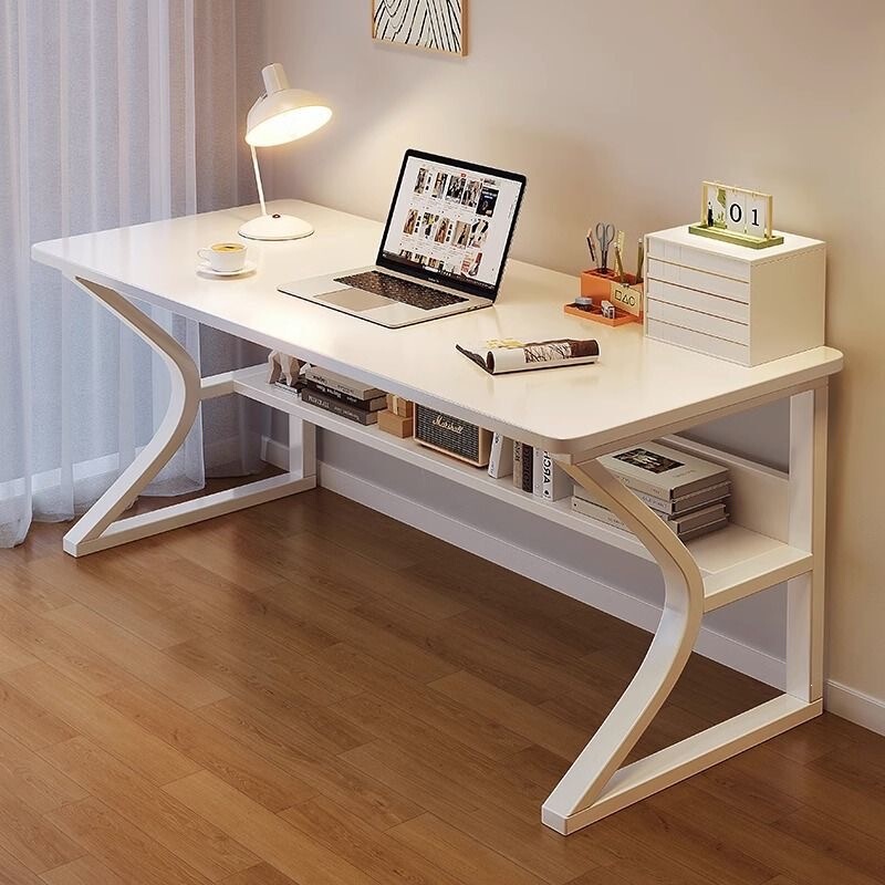 E-sports table, desktop computer table, home use with storage rack, office desk and chair, simple writing desk, bedroom writing and study table E-sports table, desktop computer table, home use with storage rack, office desk and chair, simple writing desk, bedroom writing and study table