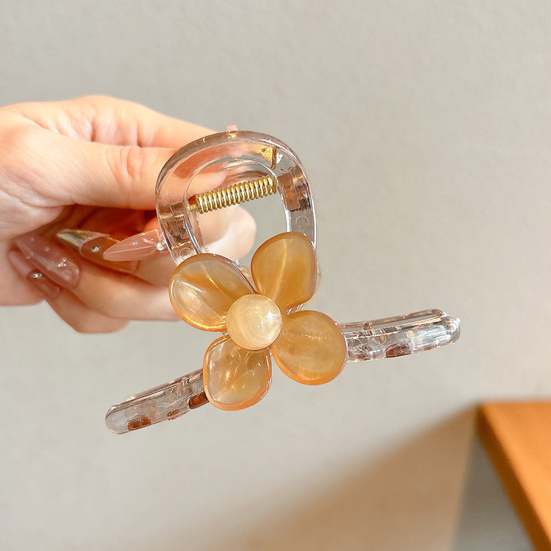 Clip de agarre de botón rojo de Encora para mujer nuevo clip de tiburón de pelo de disco de estilo de alta calidad en la parte posterior de la cabeza horquilla de temperamento