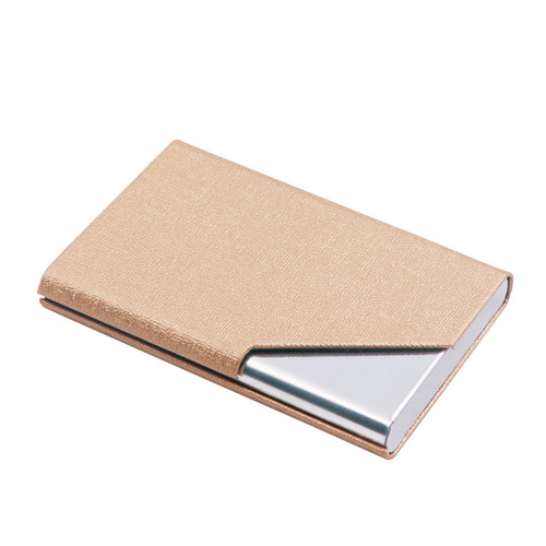 Stainless steel PU business card box, aluminum alloy business card holder, exhibition gift, card box, business card holder, business gift