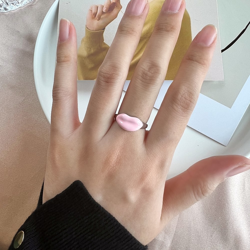 Cartoon Style Lips Sterling Silver Plating Rings 1 Piece