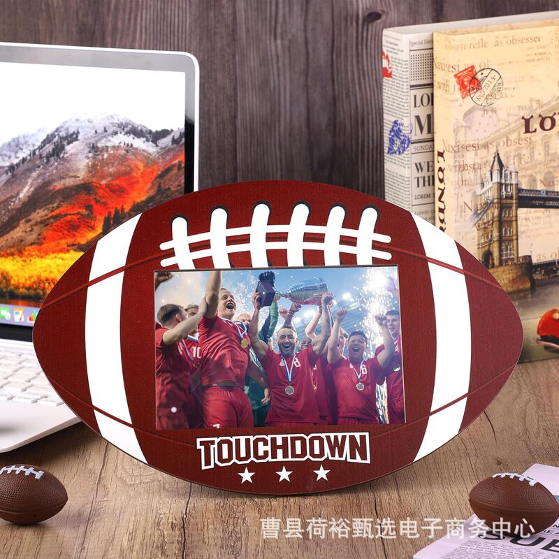 Cross-Border Wooden Photo Frame with Sports Theme, Wooden Plaque Commemorative Photo Frame, Decoration for Sports-Themed Parties