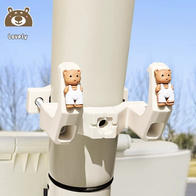 Helmet, Backpack, Front Hook – Other Electric Vehicle Accessories - column-style-double-hook-brown-bear