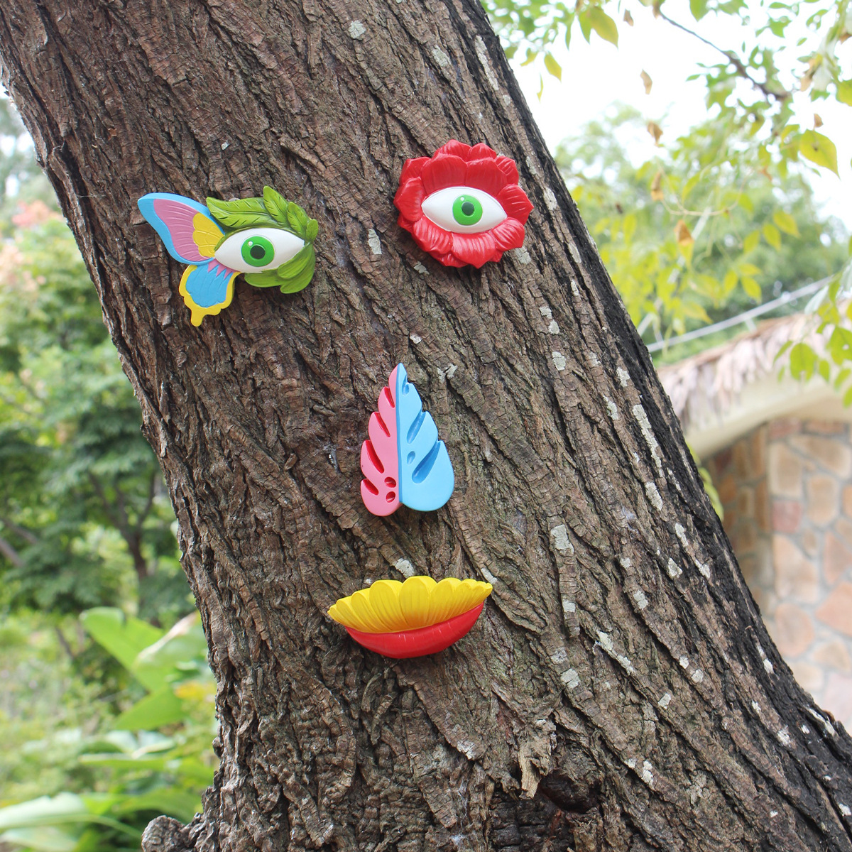  Flower Tree Face Tree Hanging Resin Craft Tree Hanging Garden Outdoor Courtyard Wall Home Creative Decoration Now