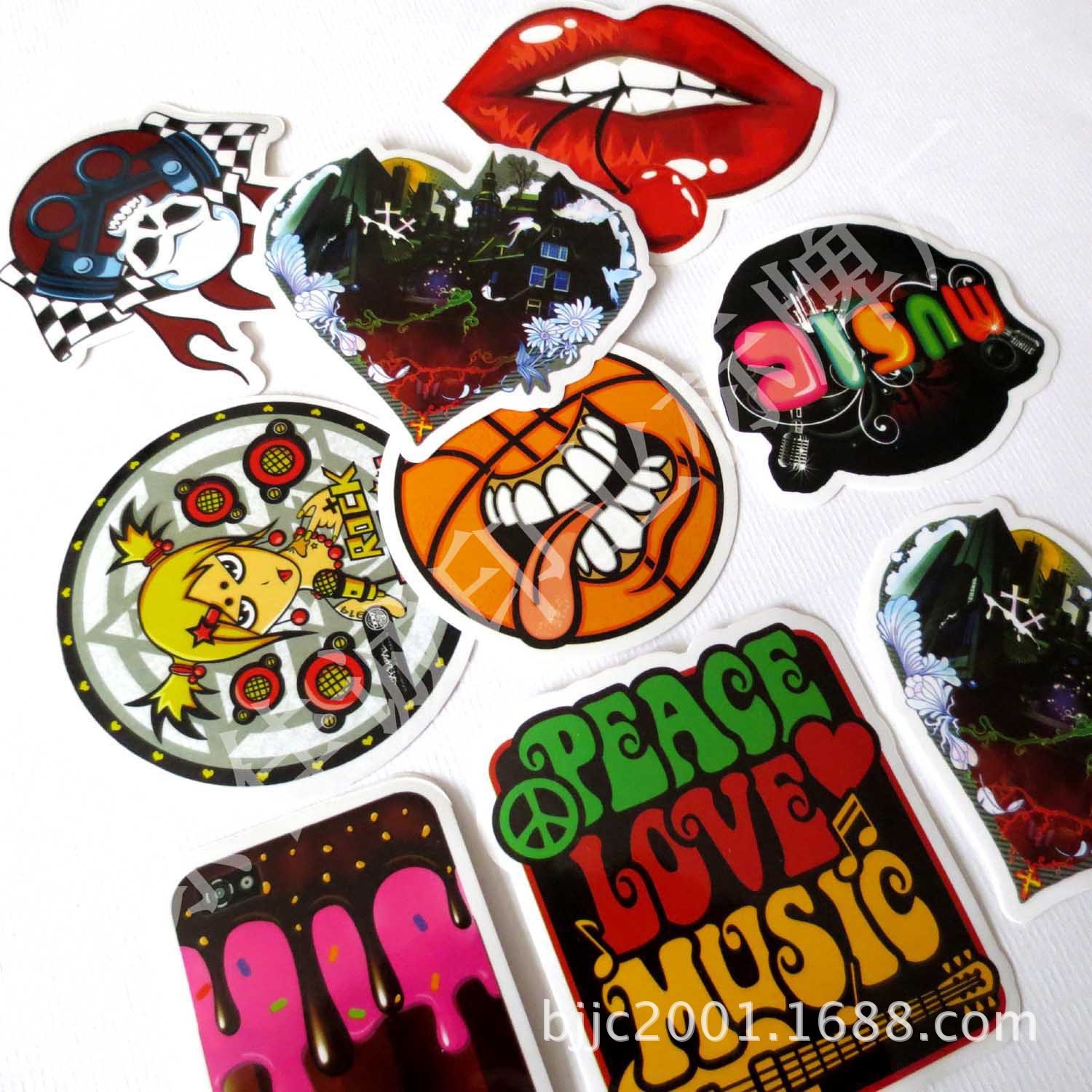 供应行李箱PVC标签贴纸 卡通防水行李箱贴纸