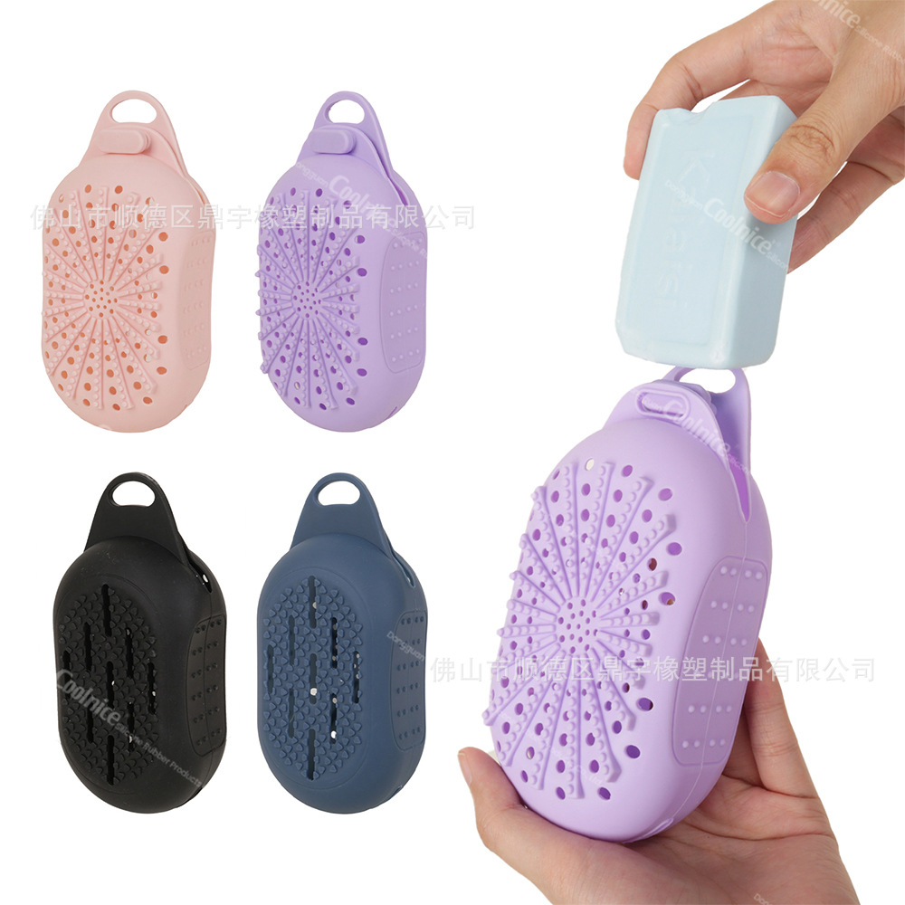 (Cross-border trading), exfoliating clay, silicone soap holder for traveling, loofah 2