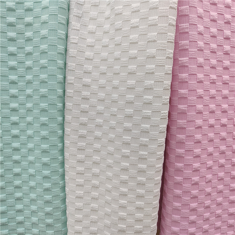 2022 New Jacquard Fabric Polyester Waffle Bump Jacquard Spring and Summer Fashion Dress Children's Wear Fabric