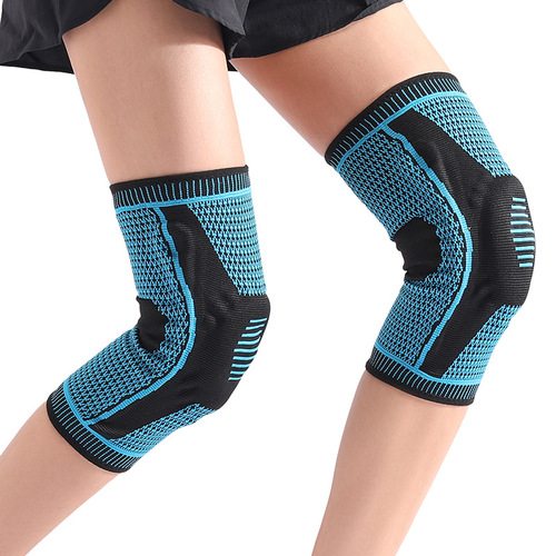 Protective sports knee pads wholesale fitness protective gear processable anti-collision meniscus nylon breathable silicone pressurized knee pads