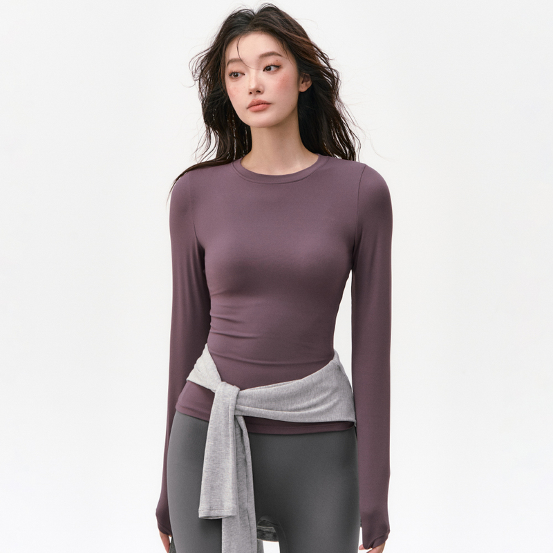 Weightlifting Fairy Yoga Wear Women's Autumn and Winter Tight Pilates Training Wear Fitness Quick-Drying Sports Top Long Sleeve