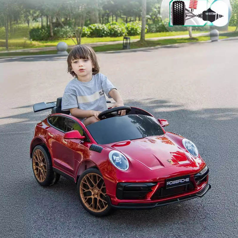 子供用電動四輪パトカー赤ちゃんポルシェリモコン玩具付き充電可能ベビーカーrideoncar|undefined