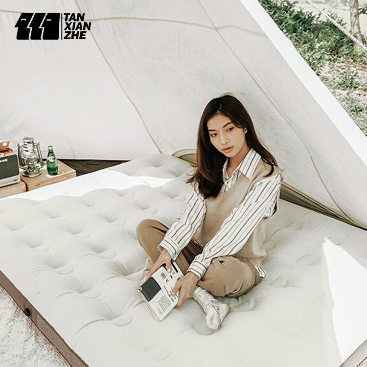 Inflatable Mattress Floor-laying Outdoor Tent Air Cushion Bed Wild Camping Sleeping Mat Household Double Single Air-punching Bed Folding Bed