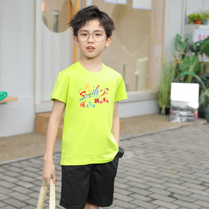 Children's summer T-shirt for boys for students for early age