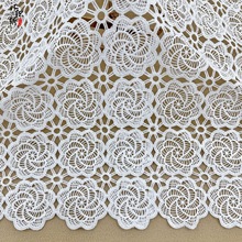 春夏新款水溶牛奶丝绣花花边面料 时装旅游穿搭服饰镂空绣花面料