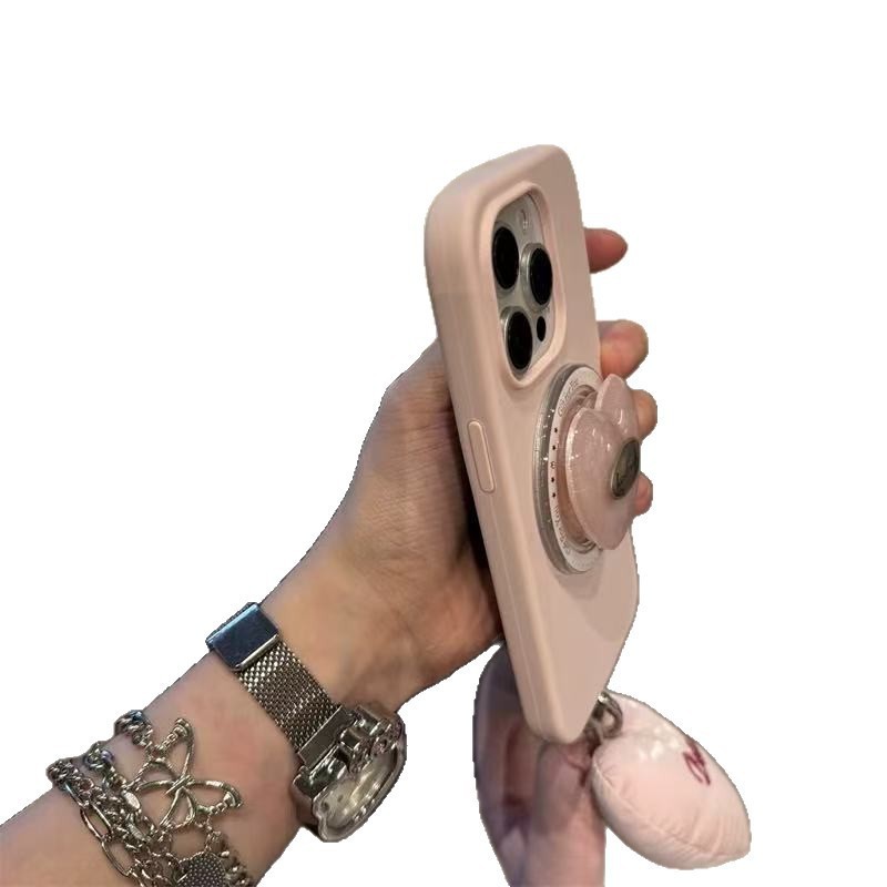 ins レザーパウダー充填コットンラブチェーン磁気ホルダー Apple 14Promax 携帯電話ケース 16 女性 13 Apple に適しています|undefined