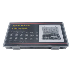 300pcs 18格O型圈組套 黑色皮圈密封圈O型圈耐高溫丁晴膠圈