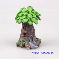 Смола DIY собрать небольшие украшения игрушка аквариум, чтобы сделать вид на сад, зеленое дерево, психологический песочный стол, песок, строительный большой зеленый дерево
