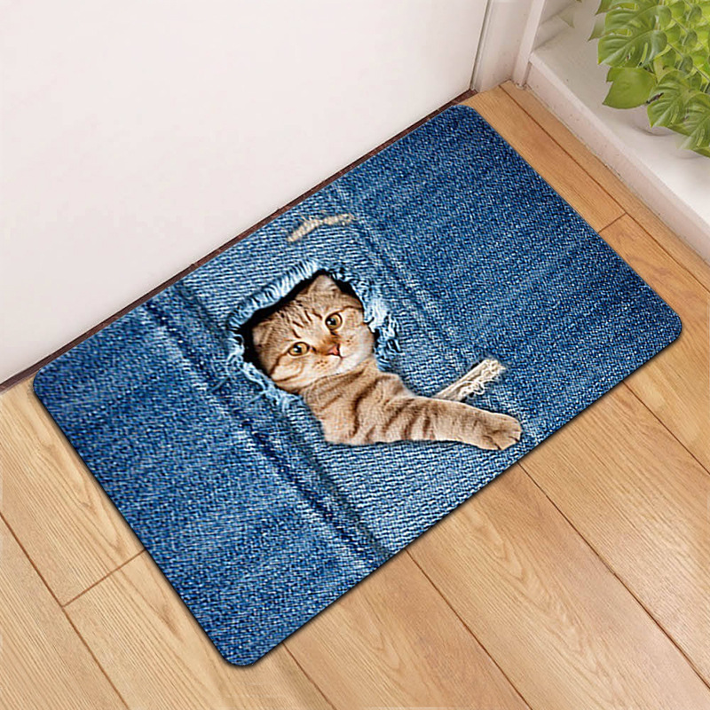 Cross-Border Personalized Trendy Bathroom Diatom Mud Floor Mats Non-Slip and Stain-Resistant Bathroom Toilet Door Absorbent Foot Mats in Stock