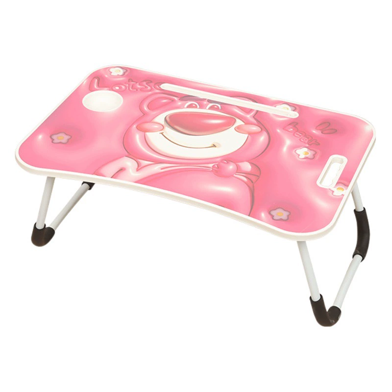 Складной стол с 3D-стереопечатью, компьютерный стол, складной столик для кровати, маленький столик с мультяшным рисунком, оптовая продажа, портативный