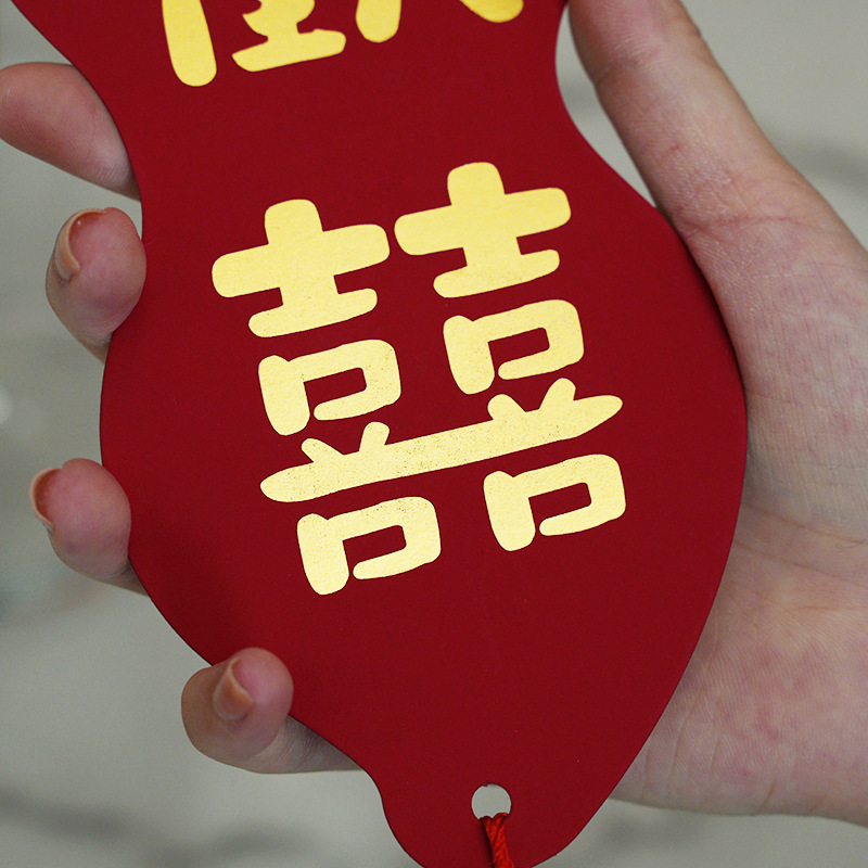 Nuevos adornos de boda decoración de la sala de bodas manija de la puerta diseño festivo inauguración de la casa pequeño colgante interior suministros de la boda