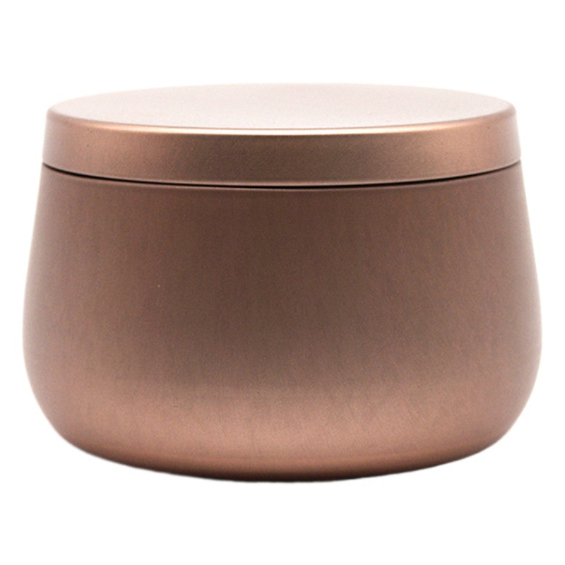 Tarro de Hojalata para Velas Aromáticas 8 oz Forma Abombada para Dulces y Regalos