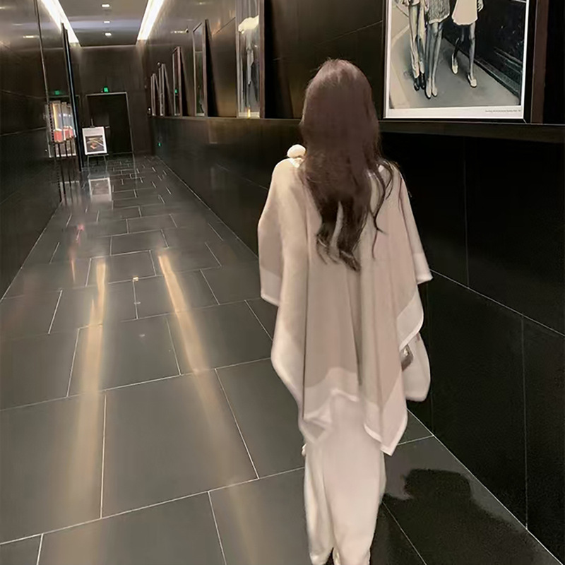 针织开衫春秋斗篷秋季针织外套秋冬无袖大披肩女新款披肩外搭|undefined