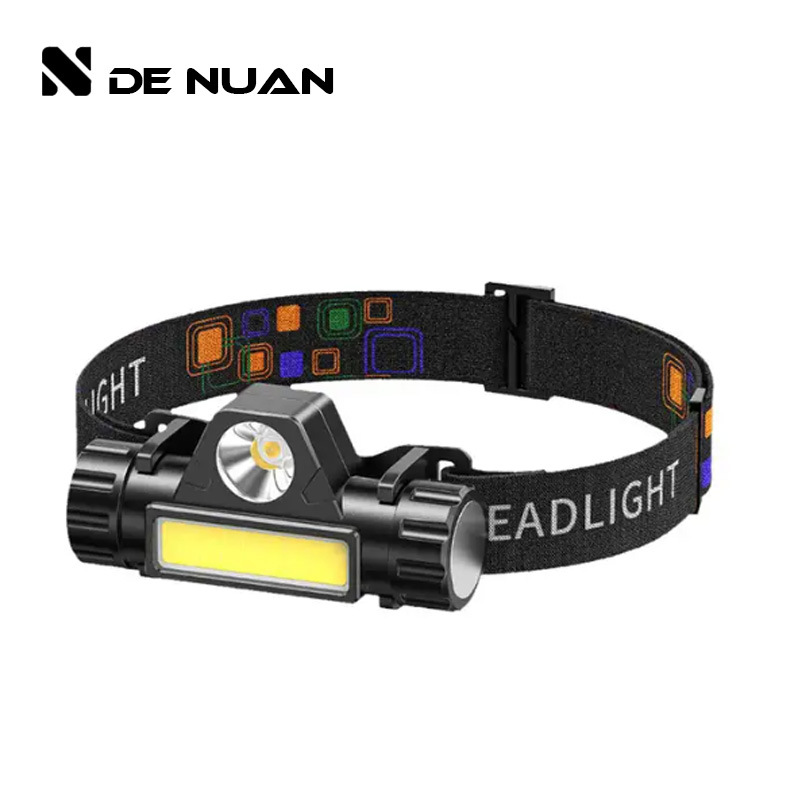 Headlight multifunctional strong light LED waterproof USB charging magnet COB work light mountaineering fishing headset flashlight