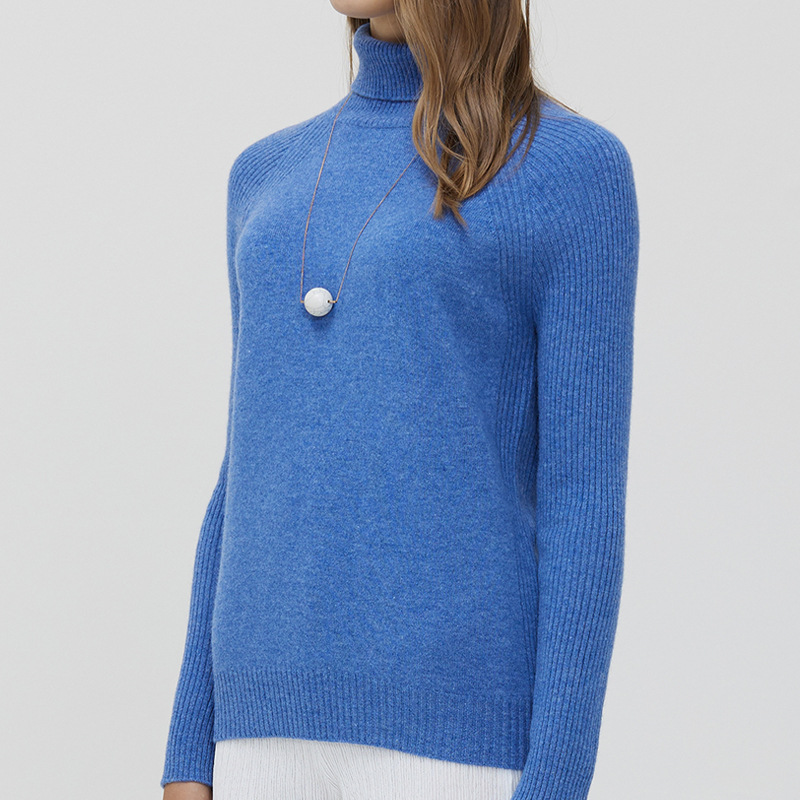 Suéter de cuello alto para mujer, estilo otoño-invierno, grueso, ajustado, adelgazante, jersey corto de punto, lana fina.