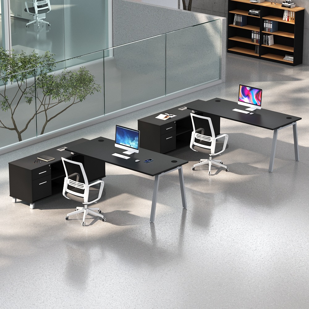 Esquina de la mesa del jefe moderno, oficina del gerente de la mesa del jefe, muebles al por mayor