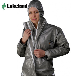 Lakeland CT3S428 Kemes 3 Gray Chemical Protective Clothing Protective Clothing Chemical Acid and Alkali Protective Hooded Jumpsuit