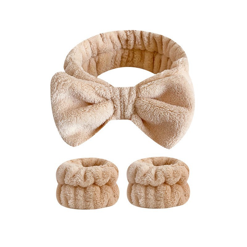 Bow Europa y América transfronterizos peluche correa de pelo pulsera lavado facial pulsera spa absorción de agua sudor impermeable