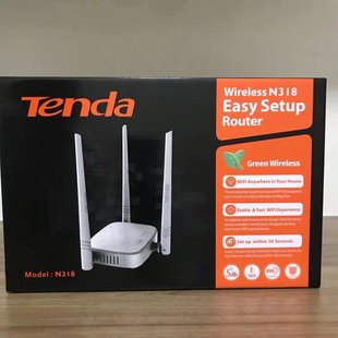 English version Tengda N318 wireless router three antennas 300m home routing through-wall fiber universal router