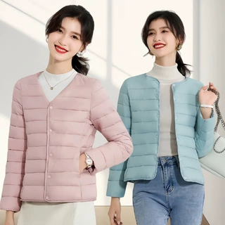 圆领轻薄内胆羽绒棉服女短款新款韩版修身打底显瘦棉衣保暖棉袄潮