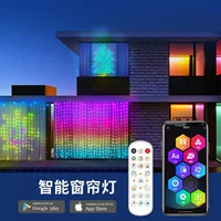 Светодиодный фантомный 3*3 м кожаный провод штор 220v мобильный телефон приложение управления пультом дистанционного управления девчушка сердце сети красный водопад