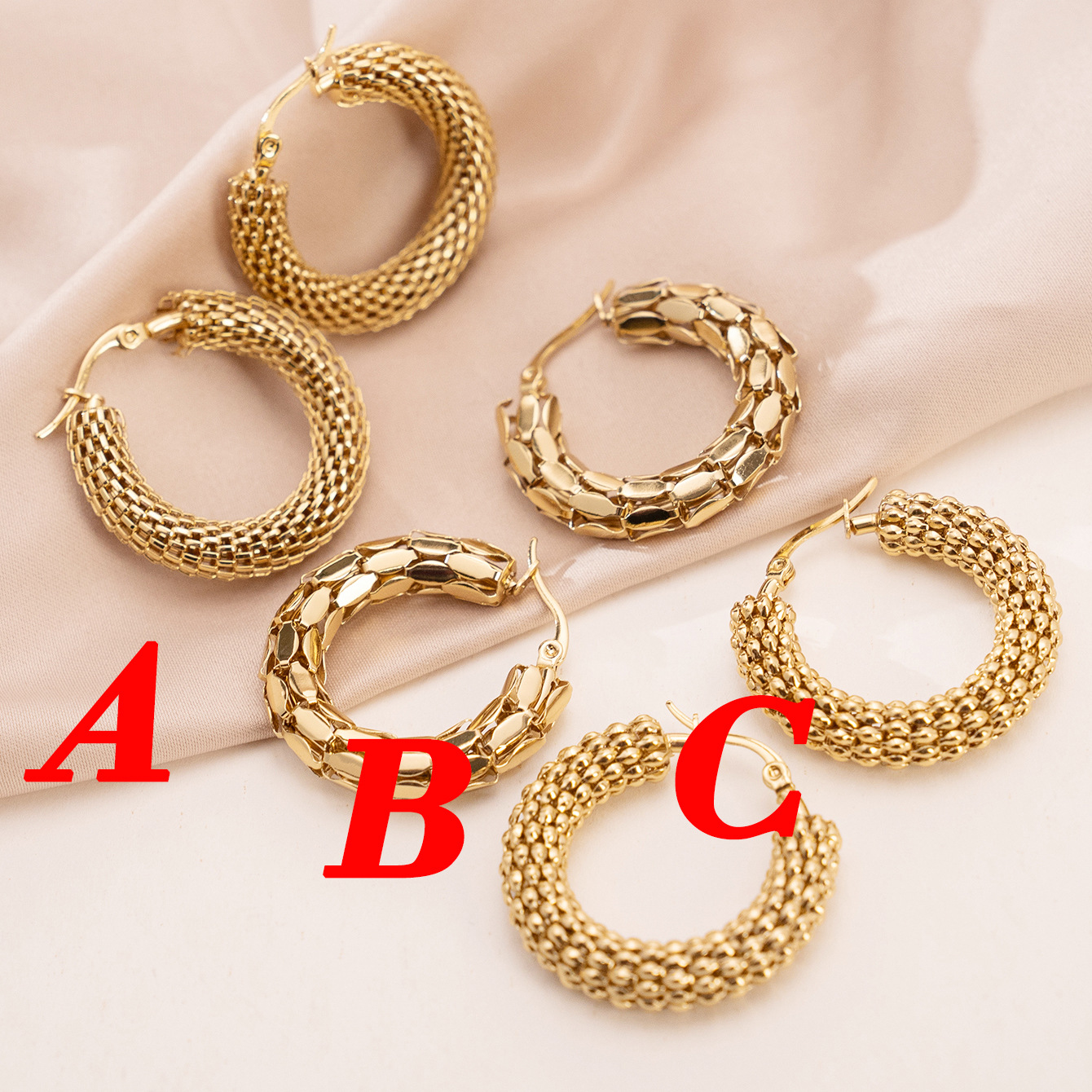 Earrings Classification 1 Pair Retro Geometric Plating 304 Stainless Steel Earrings