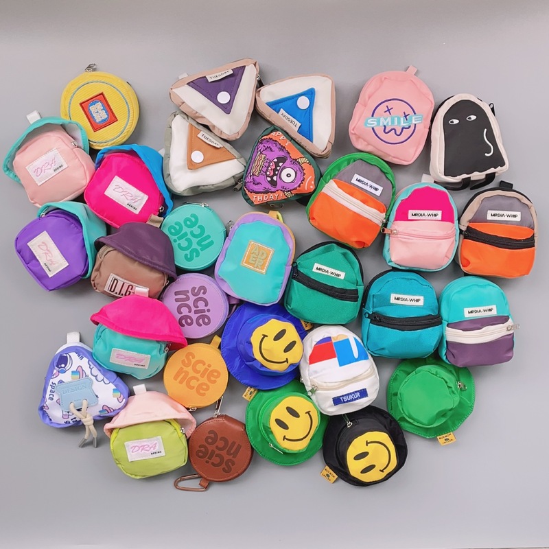 Little Red Book Explosions Color Headset Coin Purse Pendant Mini School Bag Mushroom House Accessories Storage Mobile Phone Lanyard Bag