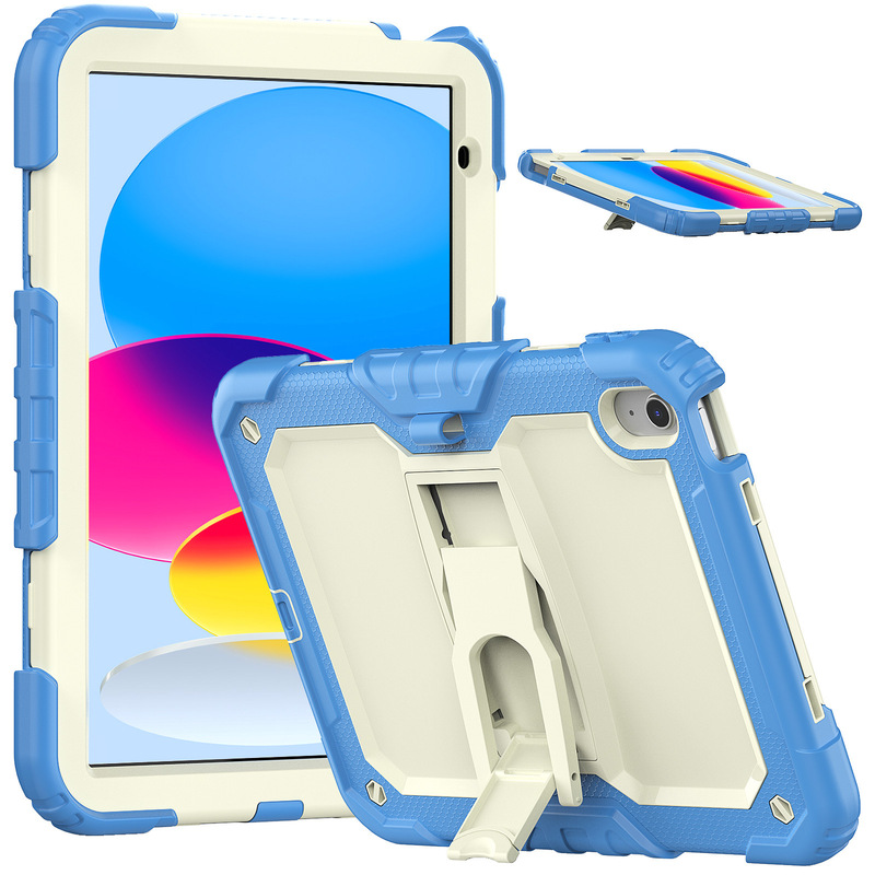 For Apple iPad 10 Generation 10.9 ''Shoulder Strap PET Film Folding Stand Shell Drop-resistant Silicone Protective Cover For Apple iPad 10 Generation 10.9 ''Shoulder Strap PET Film Folding Stand Shell Drop-resistant Silicone Protective Cover