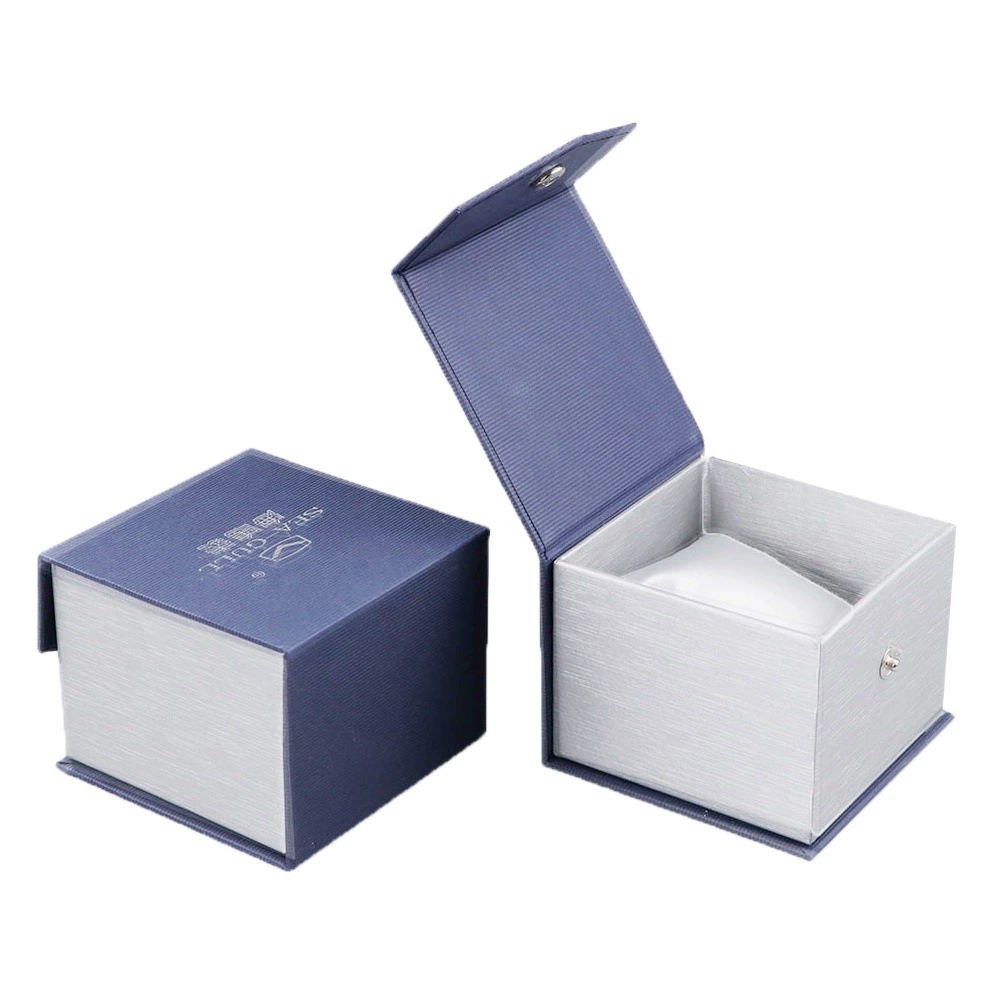 Специальная бумага V-образная флип-коробка для часов с металлической кнопкой цветная коробка для хранения коробка для упаковки ювелирных изделий настраиваемый логотип