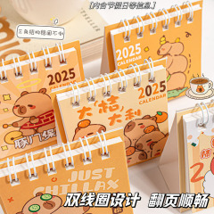 新しい 2025 卓上カレンダーかわいいカレンダーチェックインデスクトップ装飾品新学期ギフト漫画ミニ小型卓上カレンダー卸売