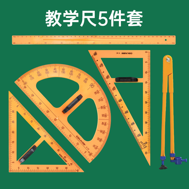 Herramienta de dibujo matemático de regla de triángulo recta para maestros con un conjunto de placa de triángulo magnético de gran tamaño