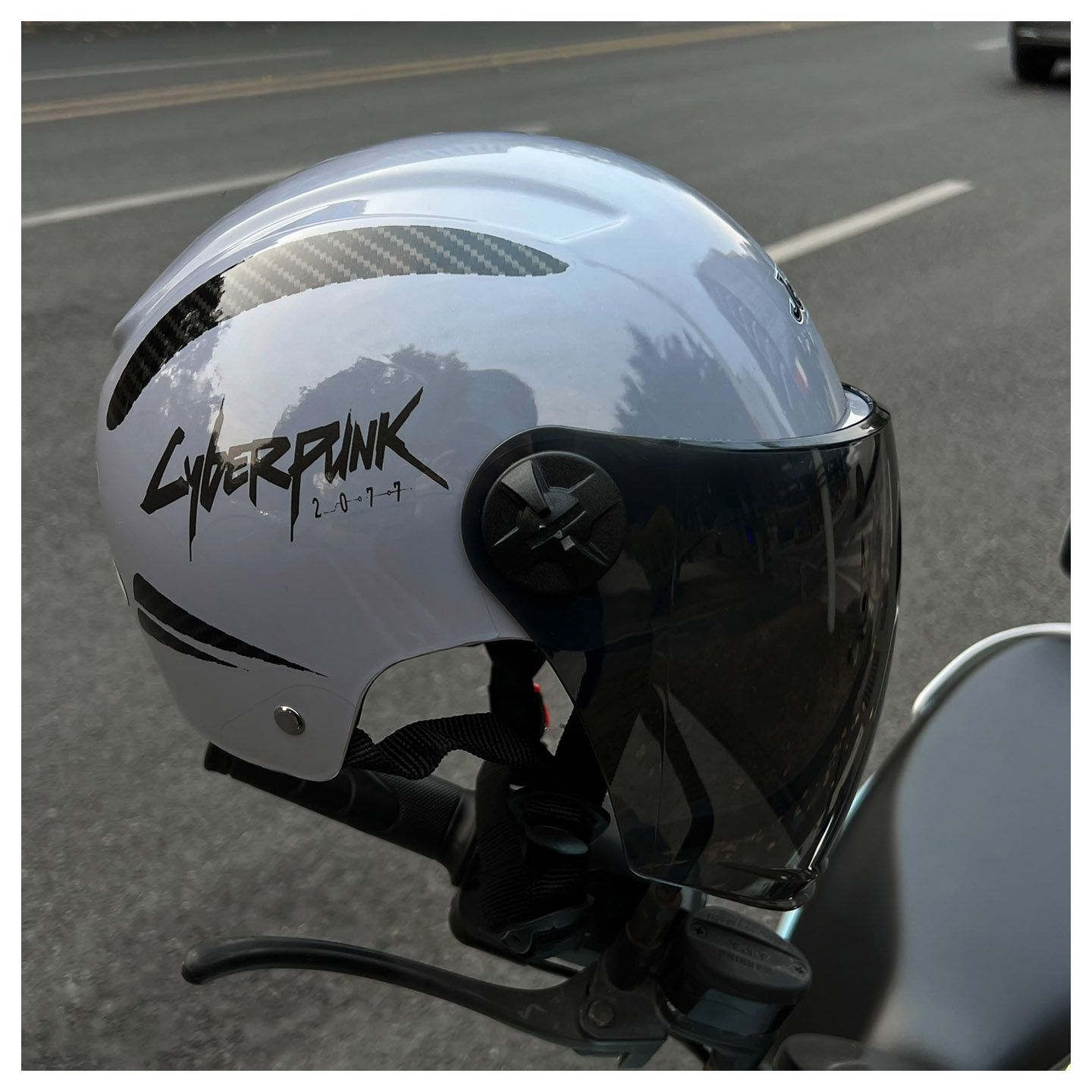 National Standard 3C Certified Electric Vehicle Safety Helmet Cyberpunk Electric Motorcycle Summer Sun Protection Helmet for Men and Women Couples