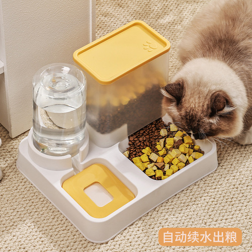 Cross-border large-capacity storage pet bowl dog bowl cat bowl cat food bowl automatic water dispenser multi-purpose bowl