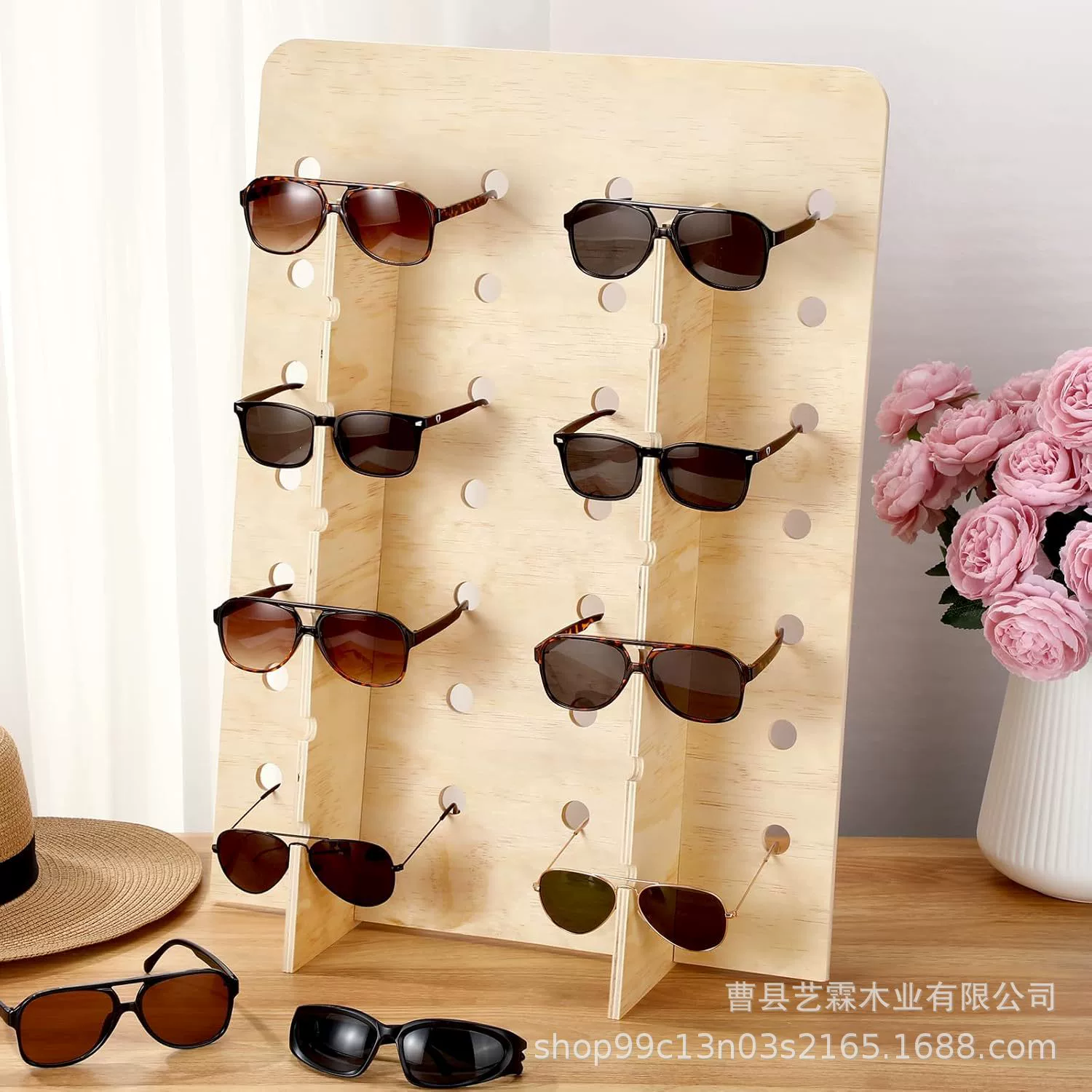 Деревянная подставка для очков, настольная подставка для солнцезащитных очков, витрина для очков, деревянная подставка для хранения очков на прилавке магазина