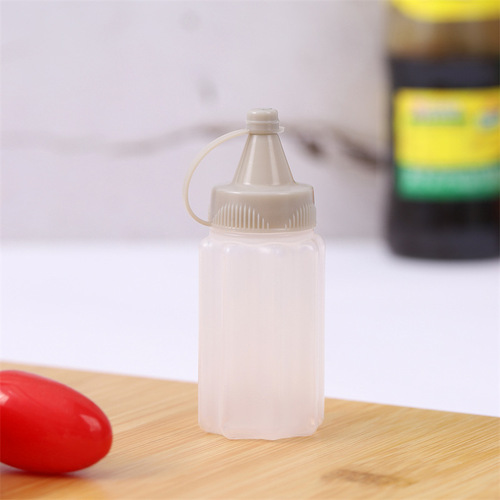 Seasoning box household transparent sauce squeeze bottle outdoor barbecue seasoning bottle kitchen seasoning jar PE plastic bottle