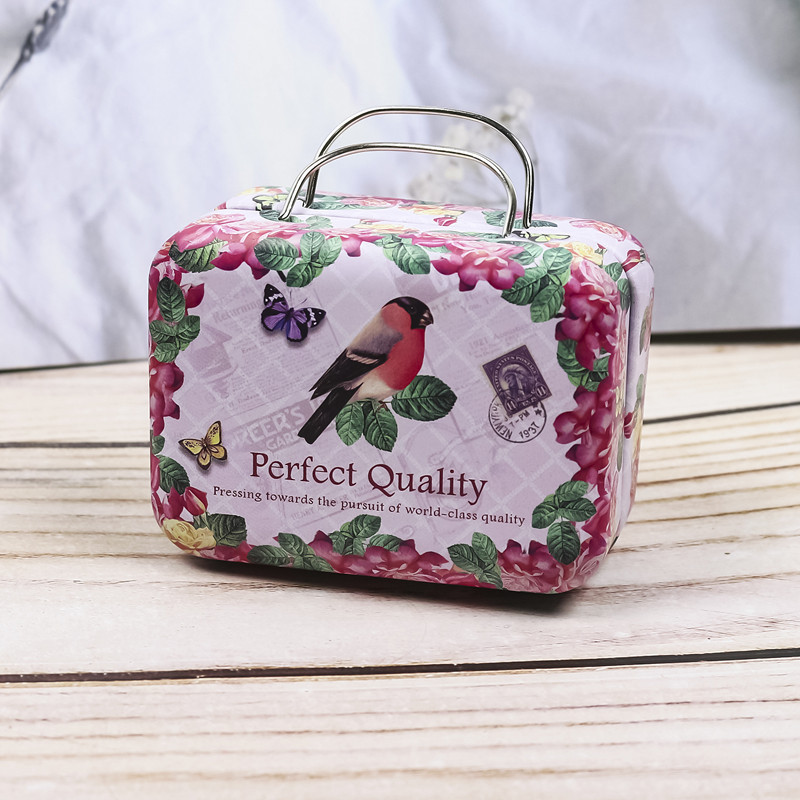 Retro maleta mini maleta caja de hierro caja de dulces monedero caja de monedas de regalo creativo caja de metal caja de embalaje