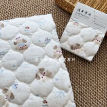 40支绗棉全棉数码印花 韩版卡通小狗花布夹棉秋冬棉袄棉衣箱包diy