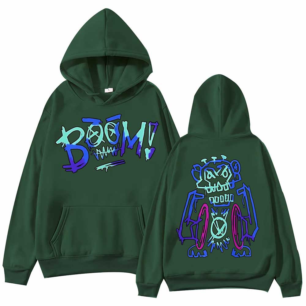 Hot Anime Arcane Jinx Graffiti Hoodie Harajuku Hip Hop Pullo