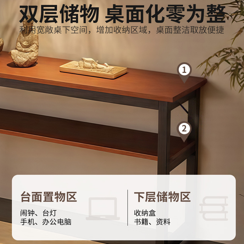 Mesa para el hogar, entrada a la casa, barra larga, mesa de Buda, Zhongtang, nuevo escritorio de estilo chino, mesa contra la pared, mesa Jingxiang del Dios de la riqueza image 4