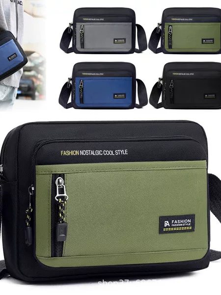 2025 New Fashion Casual Men's Waterproof Crossbody Bag Oxford Cloth Wallet Trendy Versatile Men's Shoulder Bag