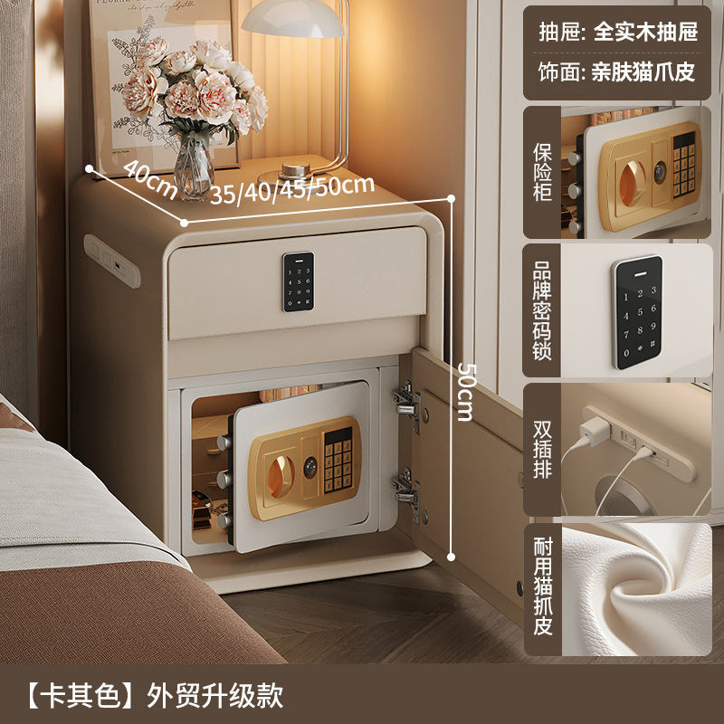 Smart cabecera caja fuerte en todo 2025 nuevo dormitorio con cerradura nicho de diseño pequeño armario de cabecera