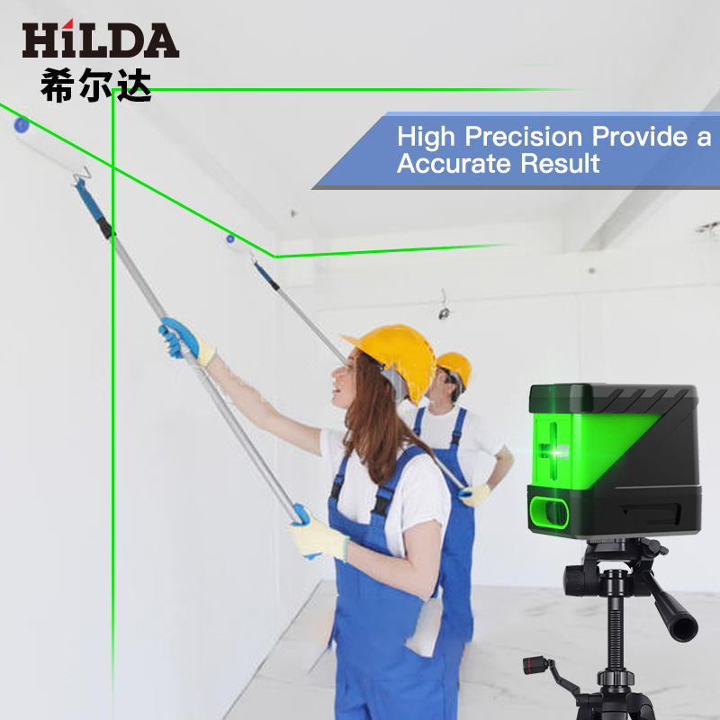 Luz de nivel láser línea fina línea automática Mini portátil 2 Línea proyector de nivel de luz verde