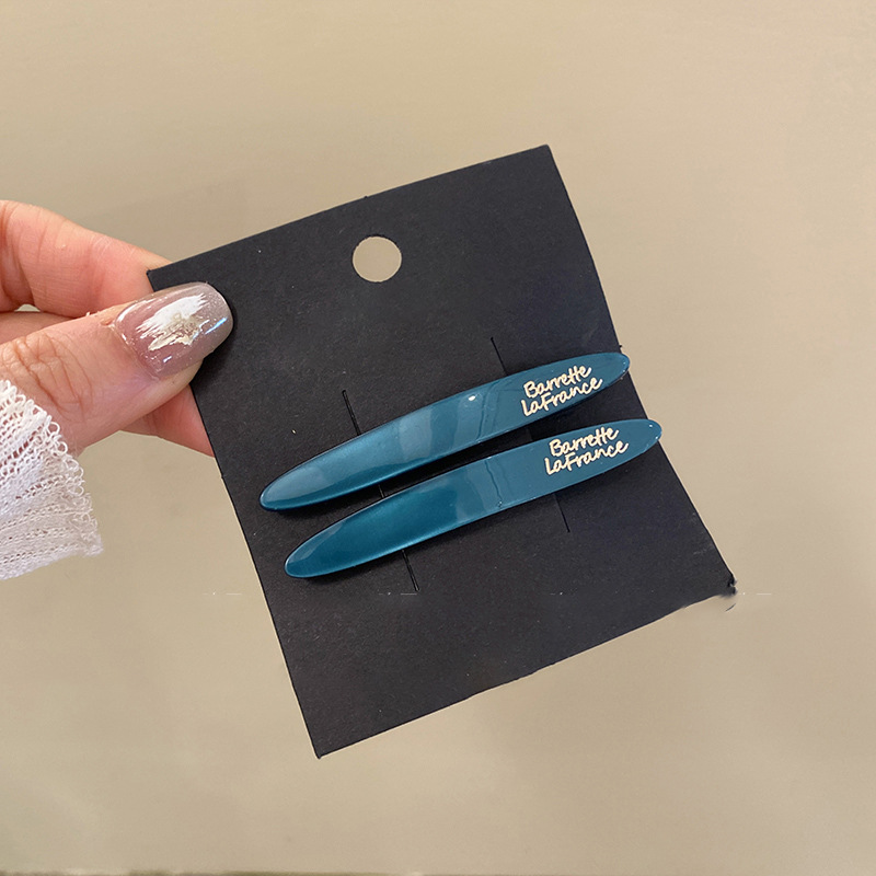 Horquilla florecilla simple primavera y verano nuevo estilo retro moda todo fósforo clip lateral de una palabra sentido de alta calidad temperamento exquisito accesorios para el cabello